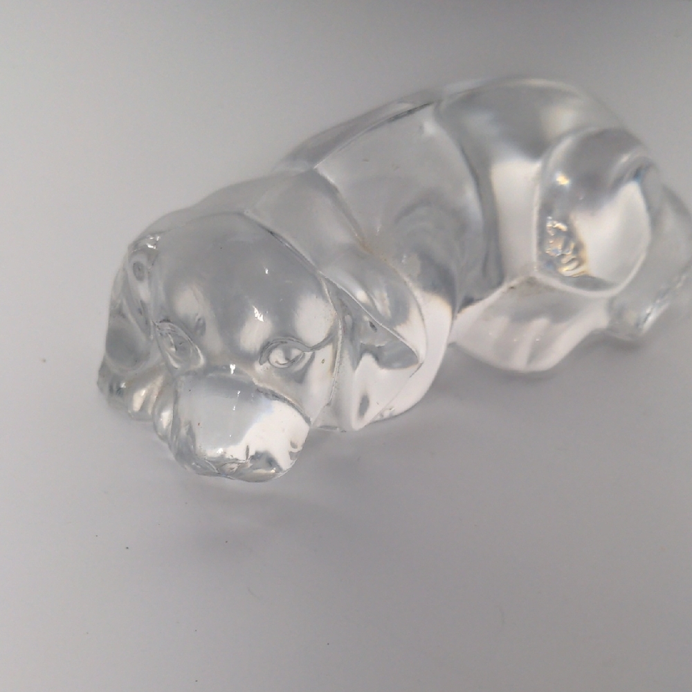 Glass Dog Figurine Labrador Pets Collectible Home Decor Animals Collectors